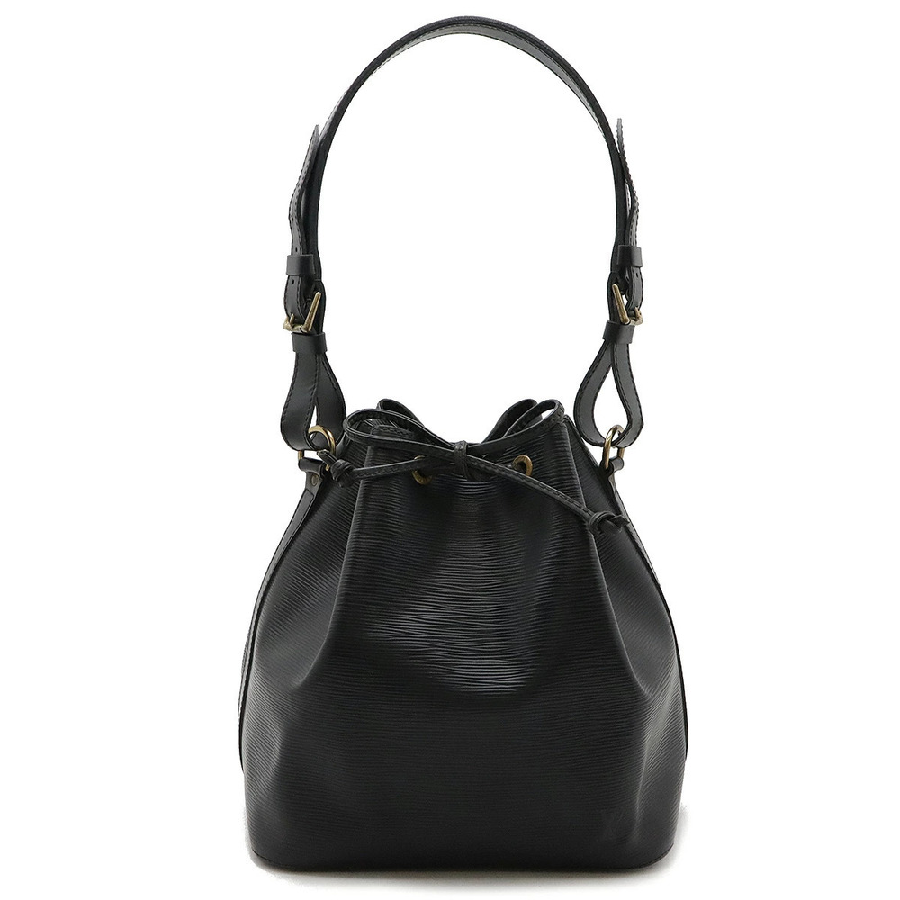 LOUIS VUITTON Epi Shoulder Bag Hobo Drawstring Noir Black